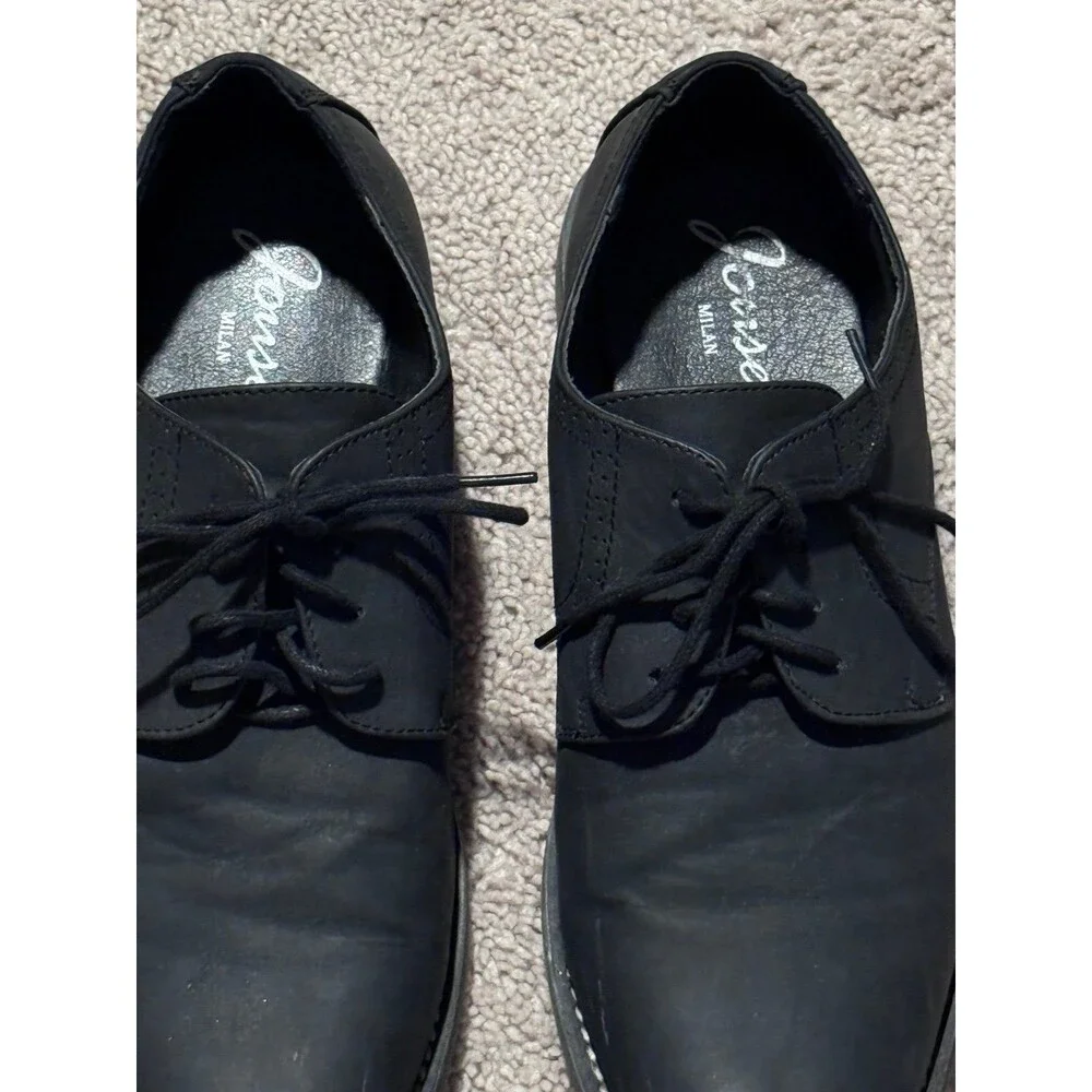 Jousen Milan Brand, Men’s Black Dress Shoes, Size 9 Footwear